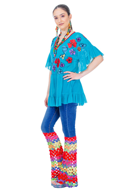 Bluza tull brodat MT-47